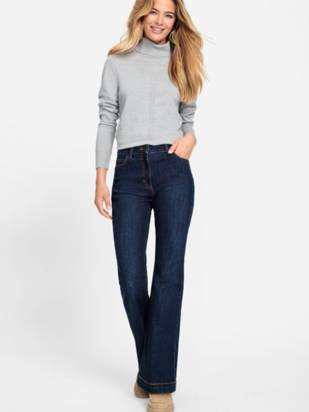 Olsen Europe (12) Mona Bootcut Jeans Dark Wash Feminine Fit Sustainable Stretch